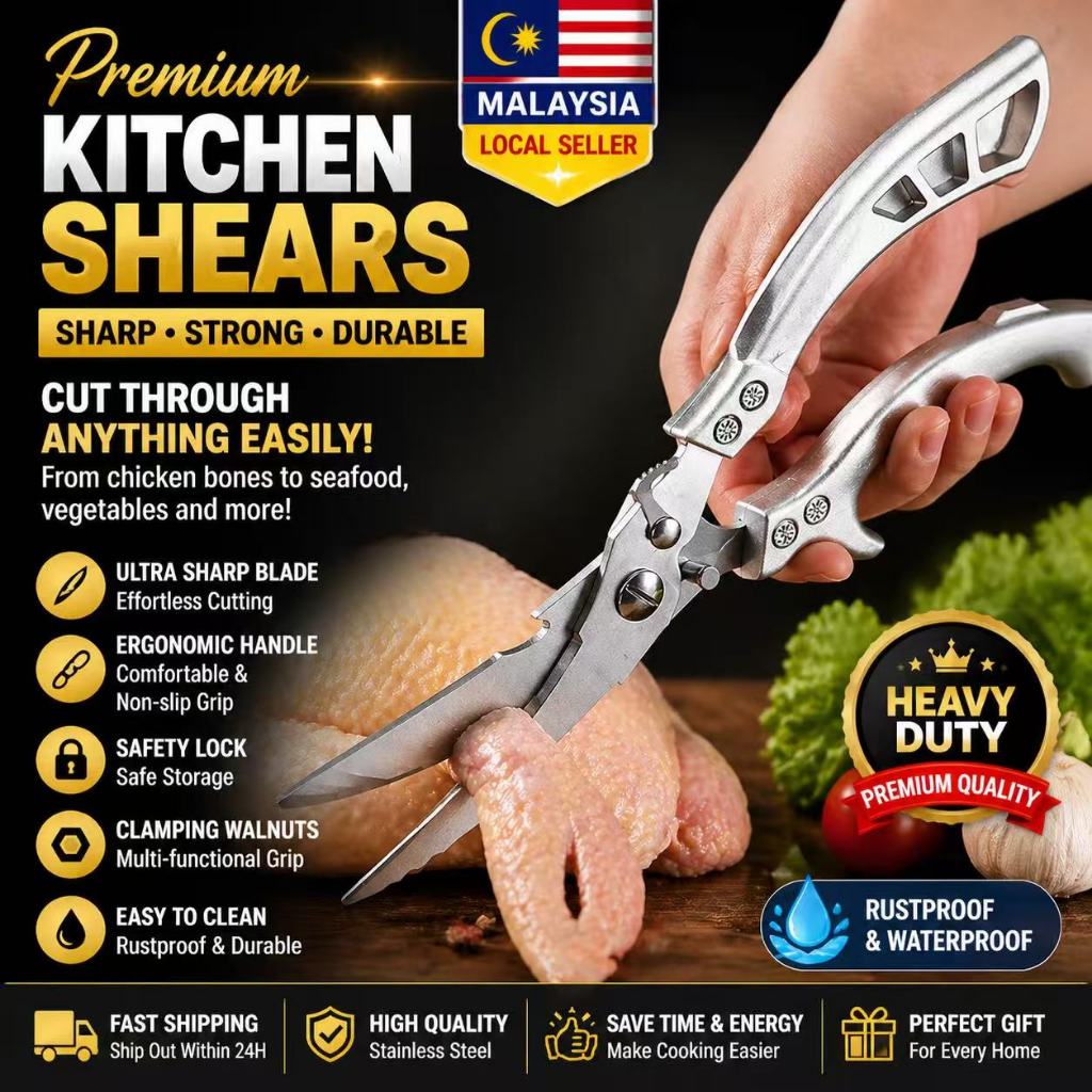 Gunting Tulang Ayam Serbaguna Tajam Tahan Karat / Sharp Multifunction ...
