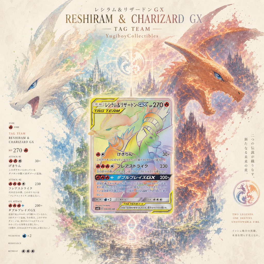 Charizard & Reshiram GX Rainbow HR 108/095 [SM10] Double Blaze