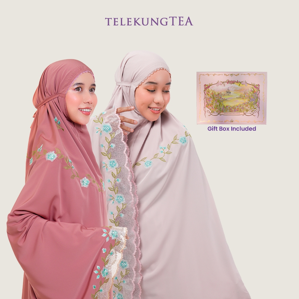 LOTUS by Telekung Tea | Premium Embroidered Telekung + Gift Box ...