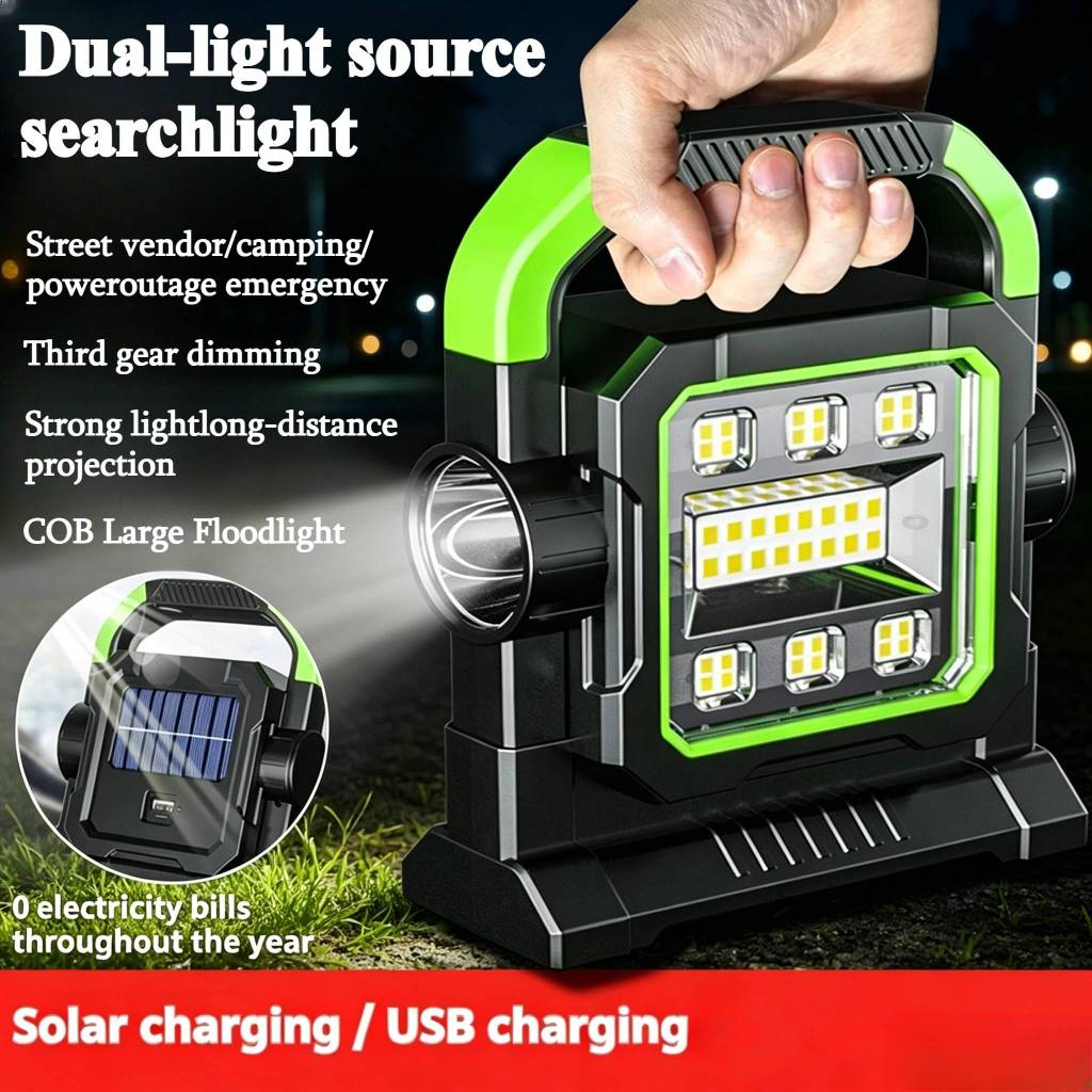 Rechargeable Solar Power Bank Flashlight Super Bright Waterproof ...