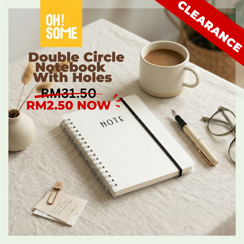 【CLEARANCE RM2.50 ONLY】OHSOME - Gimen PP Double Circle Notebook With ...