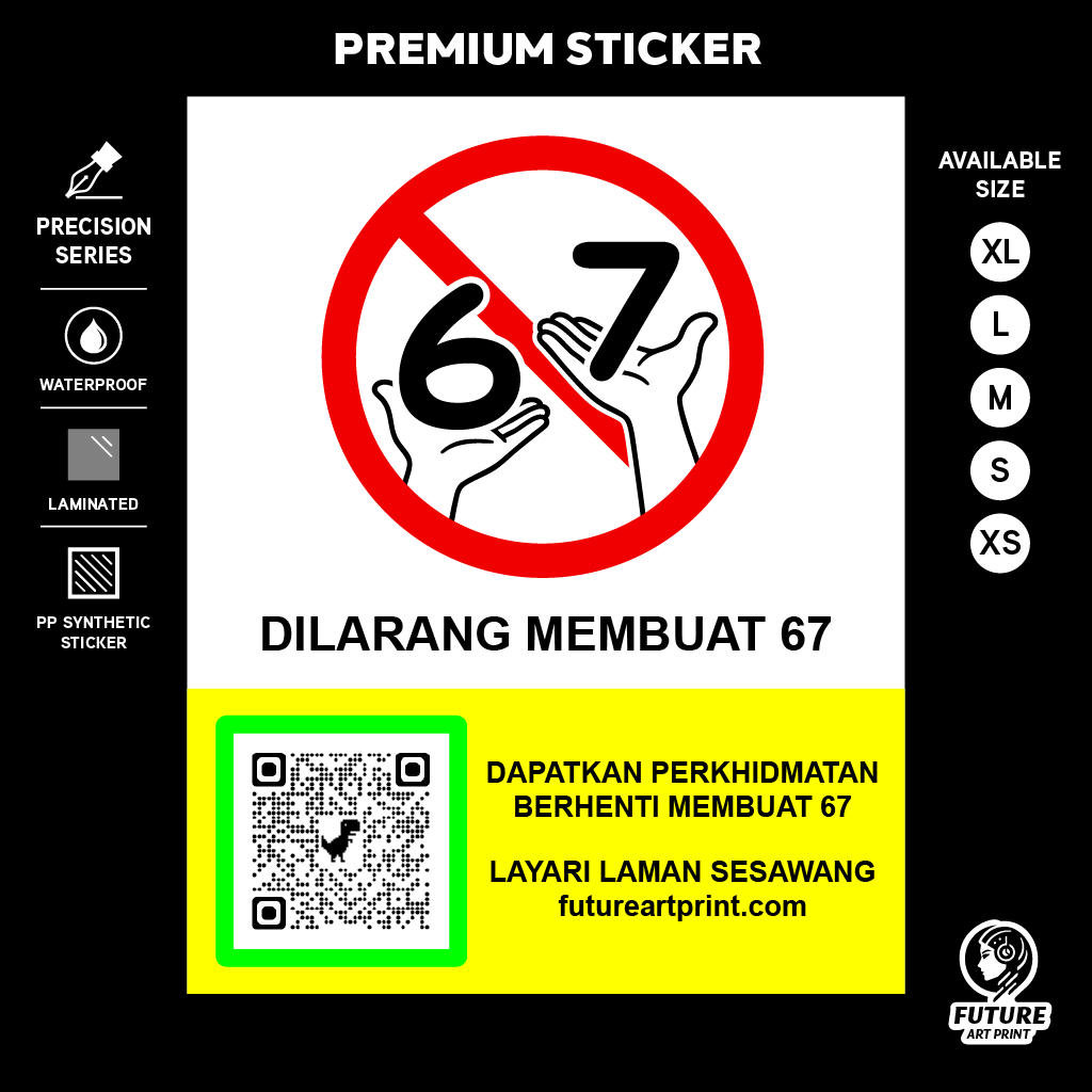 Dilarang Membuat 67. Sticker Sign Signage Label Notice. Funny Meme ...