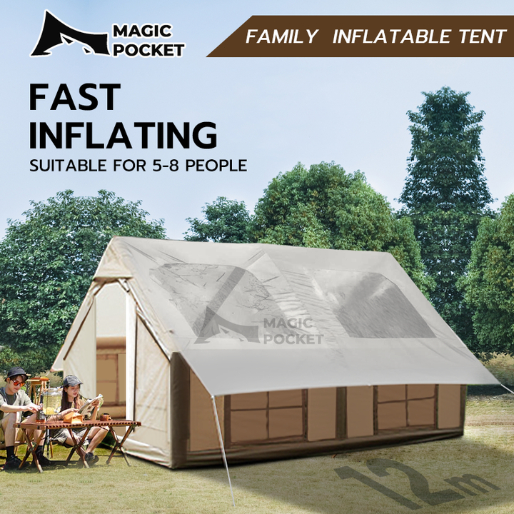【GD】Air Inflatable Polyester Tent Outdoor Camping Large Area Air Pump ...