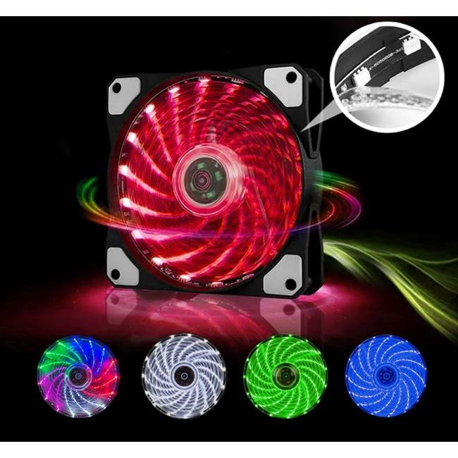 Desktop Computer Chassis Fan, 12cm, Silent Cooling Fan, LED Lighting ...