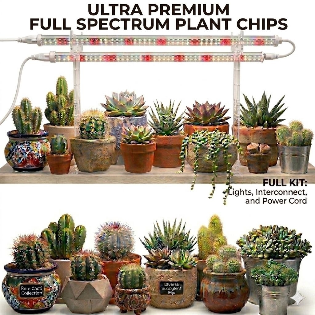 T8 LED 2/3/4 Feet Lampu Kaktus Cactus Succulent Plant Grow Light 全光谱多肉 ...