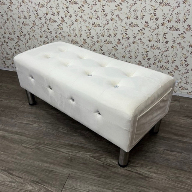 CMK velvet pocket long stool ottoman sofa/silver leg bench chair 3f ...