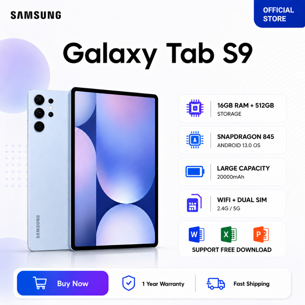 SamsungGalaxy Tab S9 Tablet (16GB+512GB) – 11.6