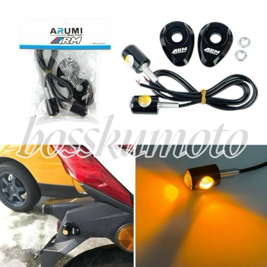 UNIVERSAL SIGNAL LED SEKALI BRACKET MINI SIGNAL TAMPAL LED MOTOSIKAL ...