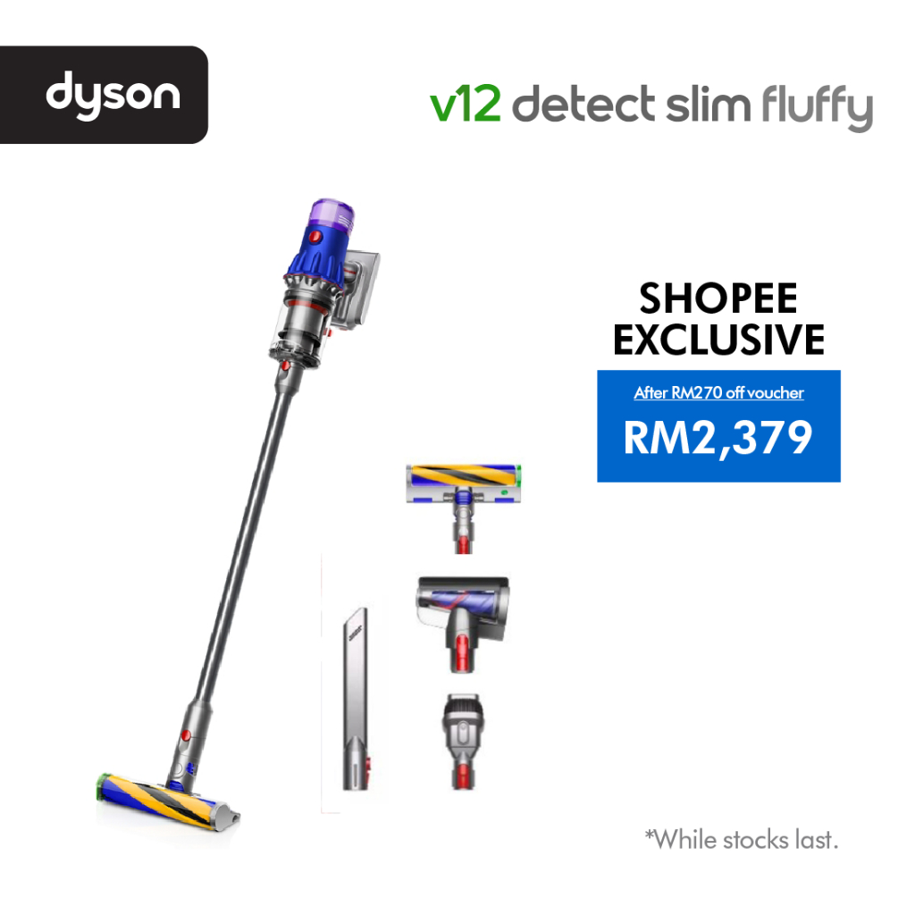 Dyson V12 Detect Slim Fluffy Cordless Vacuum Cleaner | HEPA