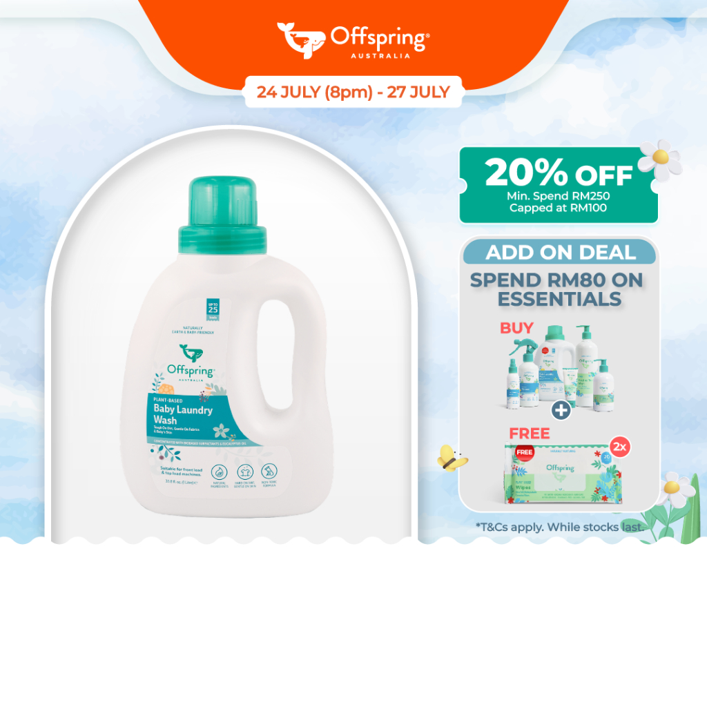 Offspring Organic Plant-based Baby Laundry Wash (1L) | Shopee Malaysia