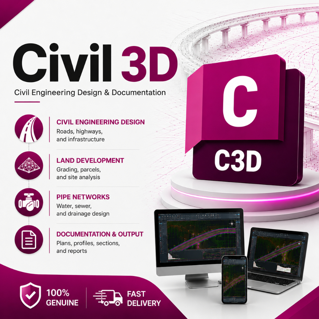 Civil 3D 2027-2024 Autodesk Full Version Private Access Acct for ...
