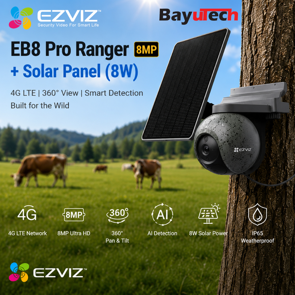 EZVIZ EB8 PRO Ranger 4K 4G Battery AI Power Animal Human Vehicle Shape ...
