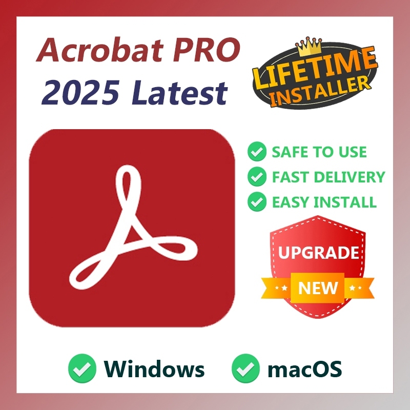 Acrobat 2025 PDF Editor Reader for Windows Mac Lifetime Installer ...