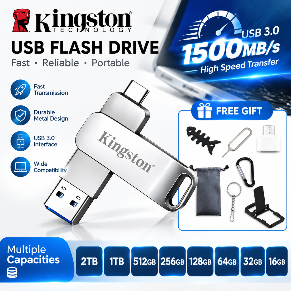 Kingston OTG USB 3.0 Flash Drive 1500MB/s High Speed 128GB 256GB 512GB ...
