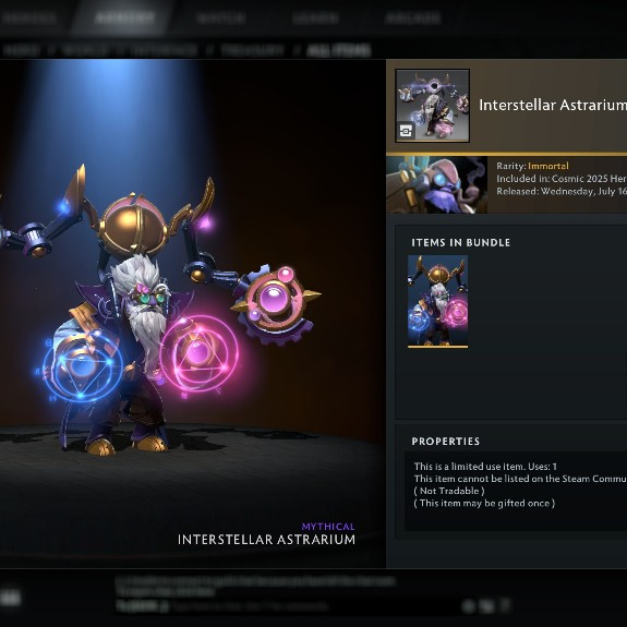 INTERSTELLAR-ASTRARIUM TINKER IMMORTAL DOTA2 | Shopee Malaysia