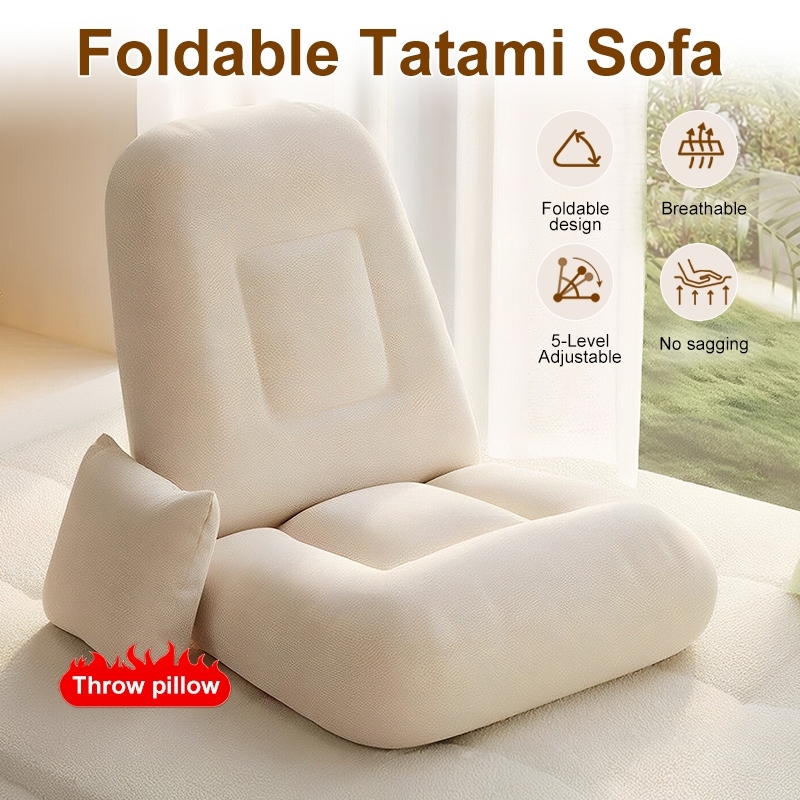 Free Pillow! Foldable Tatami Lazy Sofa