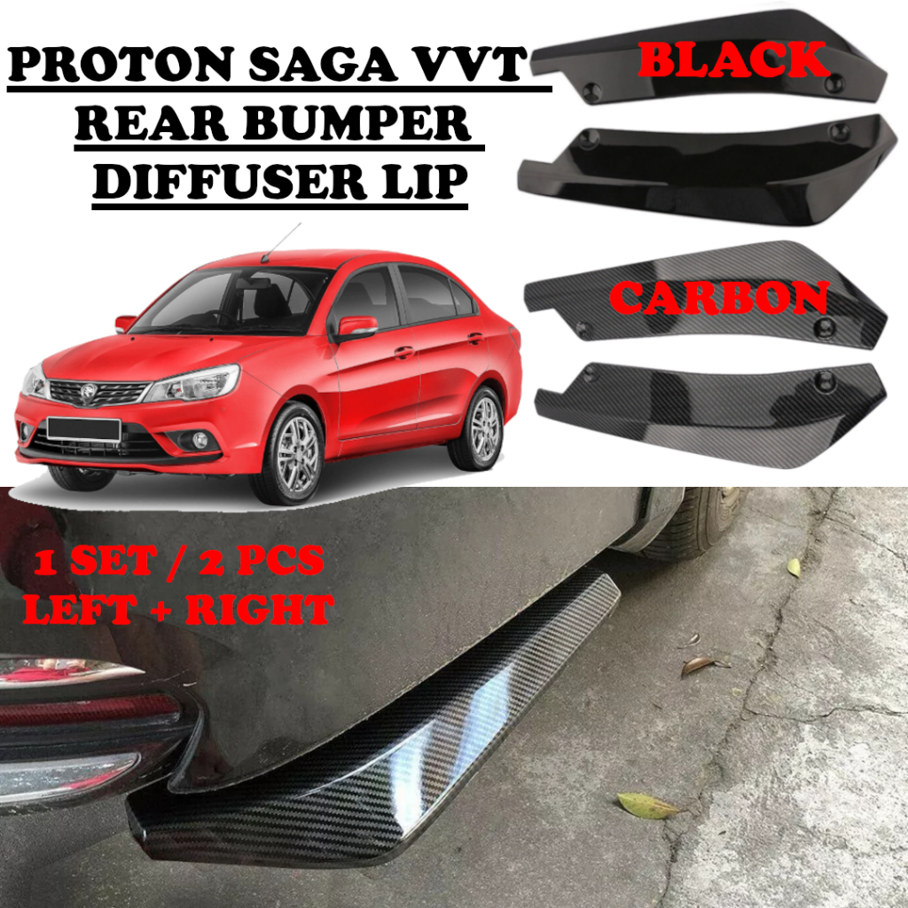 Proton Saga VVT Diffuser Rear Bumper Lip Sporty Carbon Car Sporty Look ...