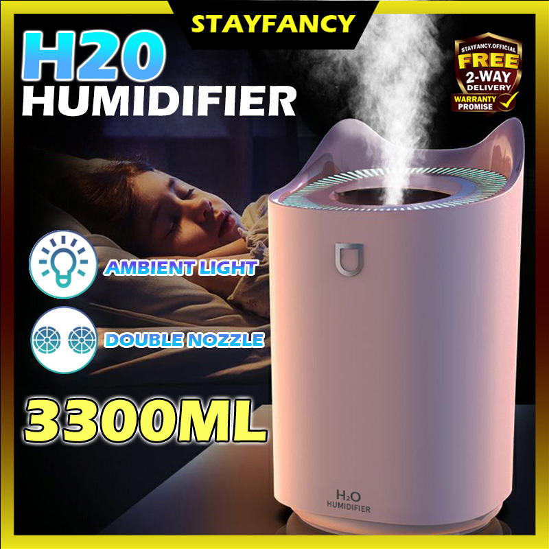 S.F H2O Humidifier K7 Dual Cool Mist 3300ML Air Humidifiers Anti-Burn ...