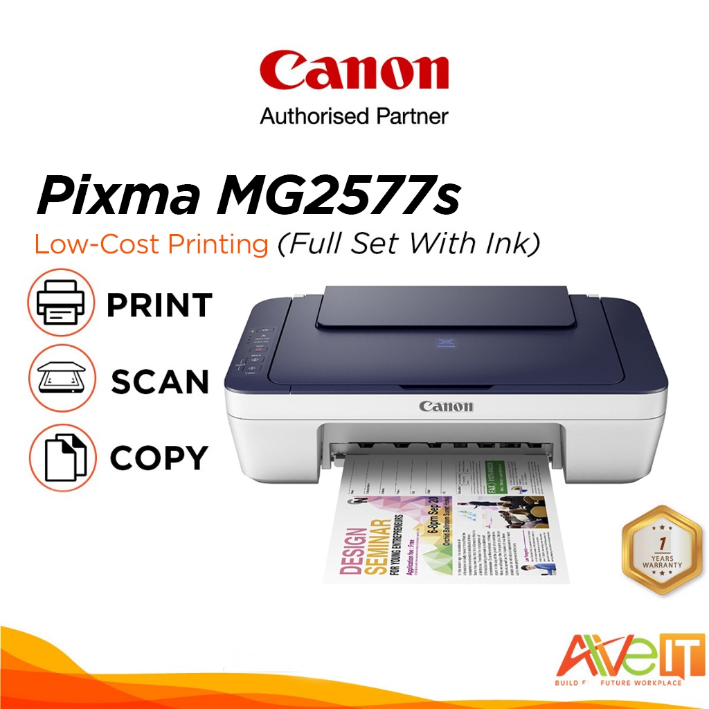 Canon Pixma MG2577S All In One Inkjet Printer Lower Cost (Print,Scan ...