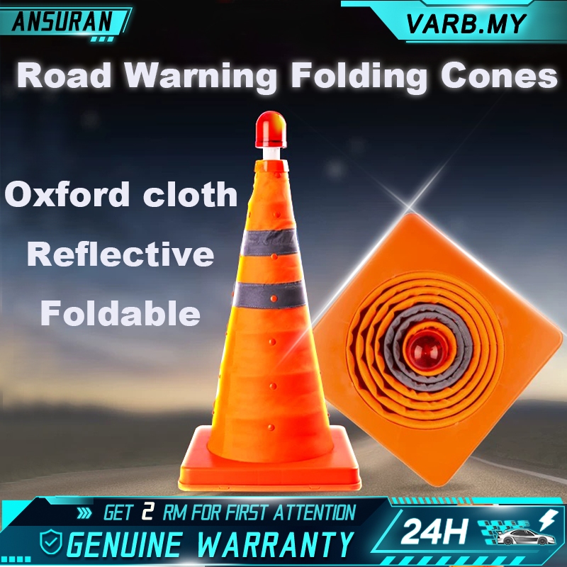 Collapsible Foldable Road Cone Safety Reflective Tape Telescopic ...