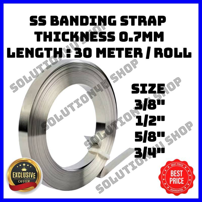 SS STRAPING BAND (EQUALVALENT TO BAND-IT BAND) 3/8