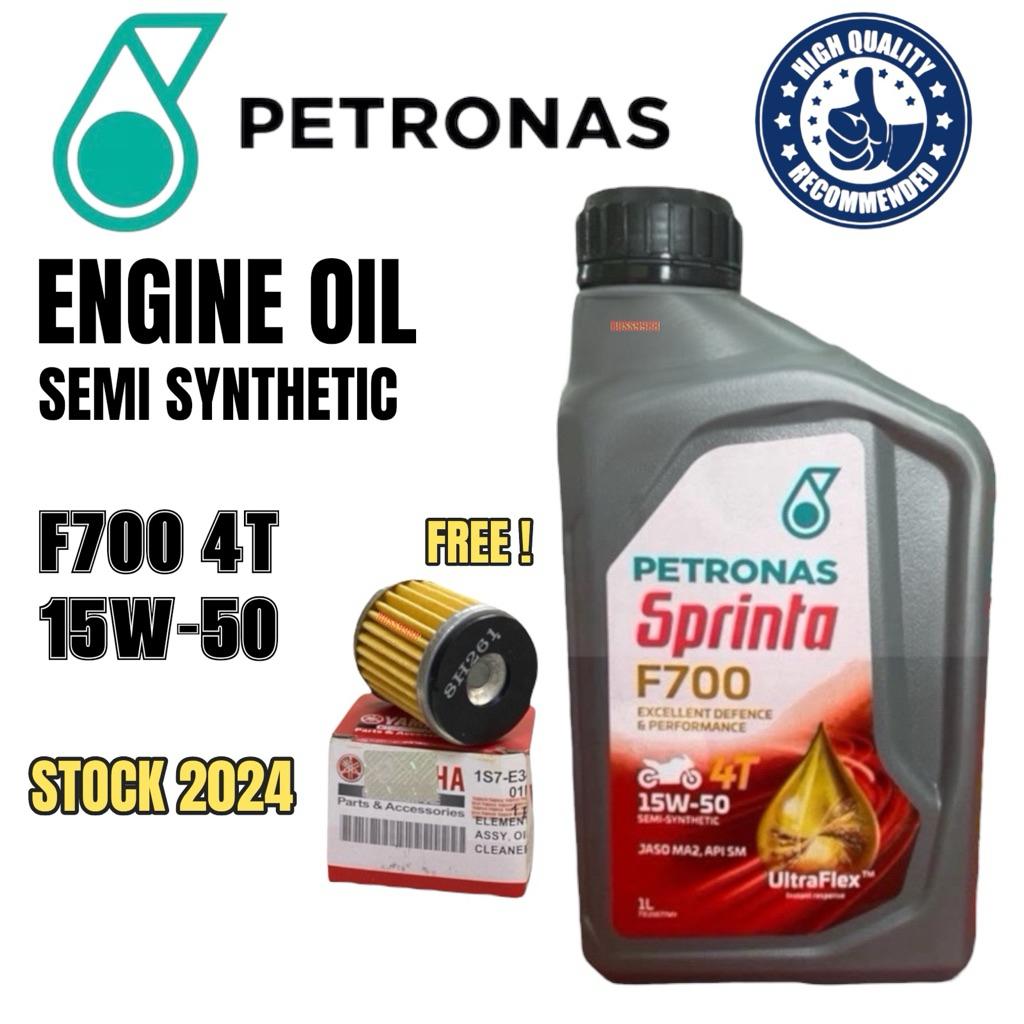 🔥PETRONAS SPRINTA F700 15W-50 SEMI SYNTHETIC 4T MOTOR ENGINE OIL MINYAK ...