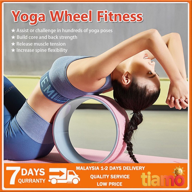 Yoga Wheel diameter Fitness Pilates Foam Body Roller Circles Rim ...