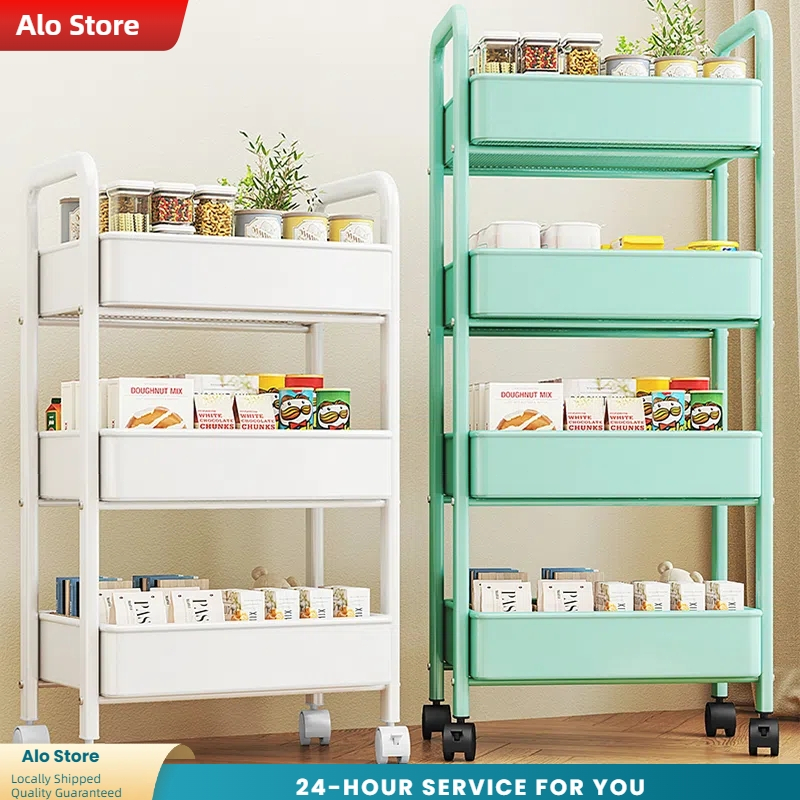 Carbon Steel Multi-Tier Storage Trolley Rak Carbon Steel Trolley Rack ...