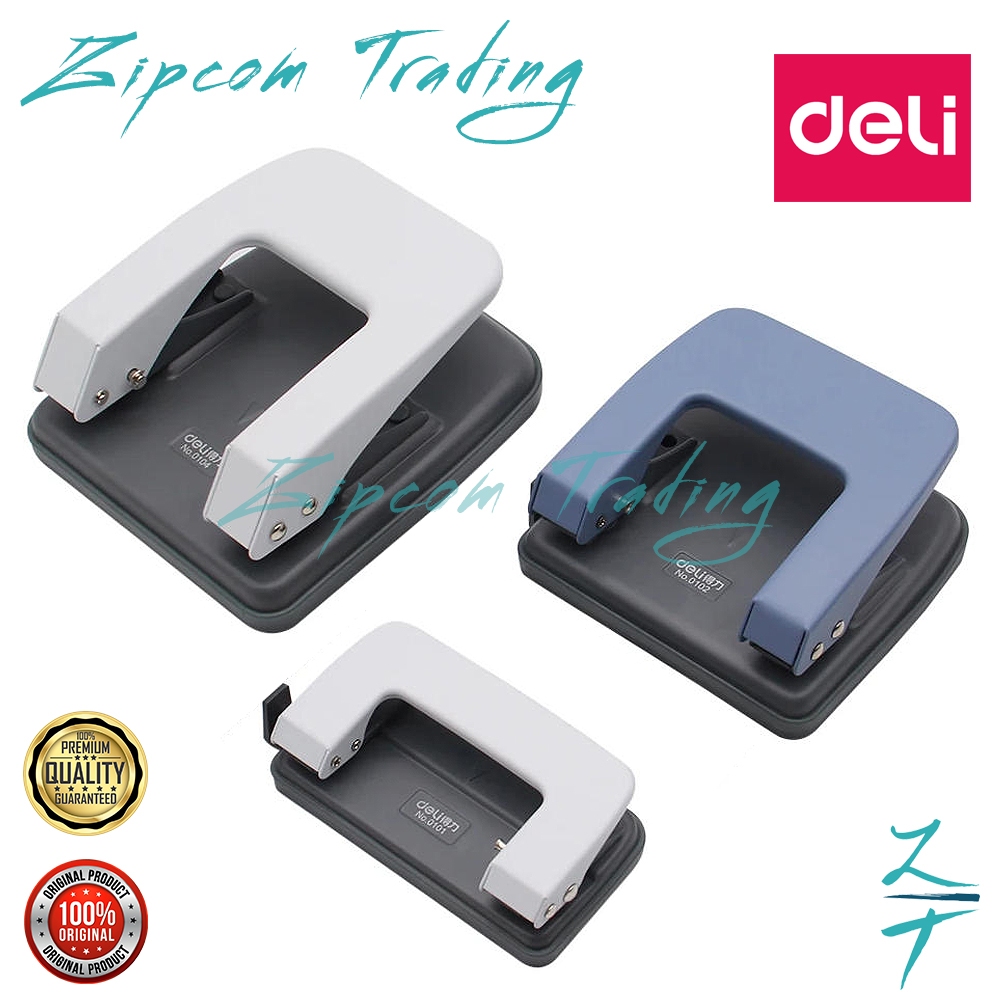 Deli 2 Hole Puncher With Lock System & Adjustable Ruler (0101 / 0102 ...
