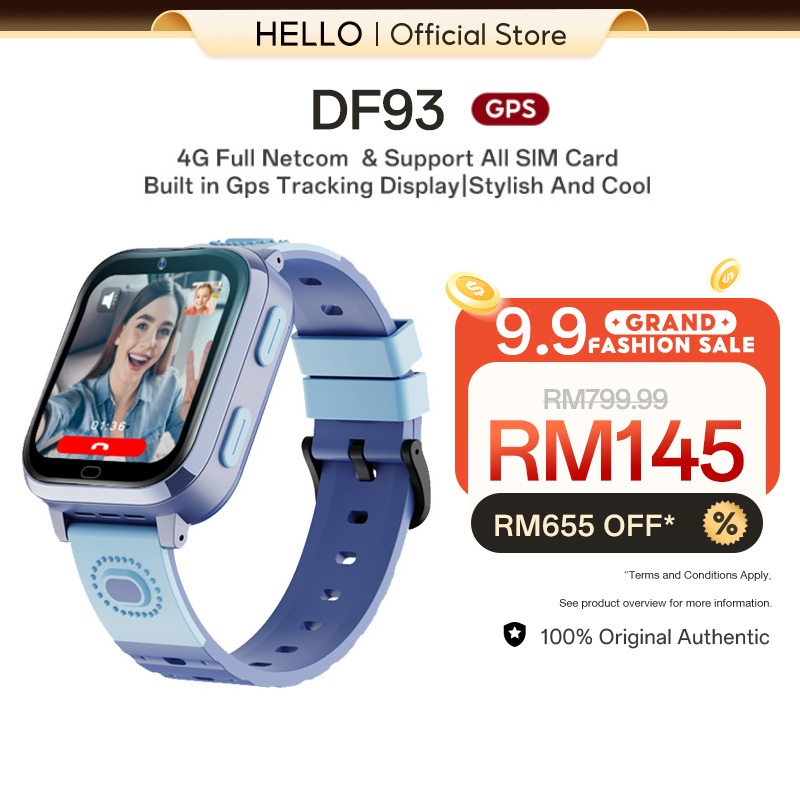 HELLO DF93 Smart Watch GPS 4G SIM Card Tracking WIFI Two-way Voice