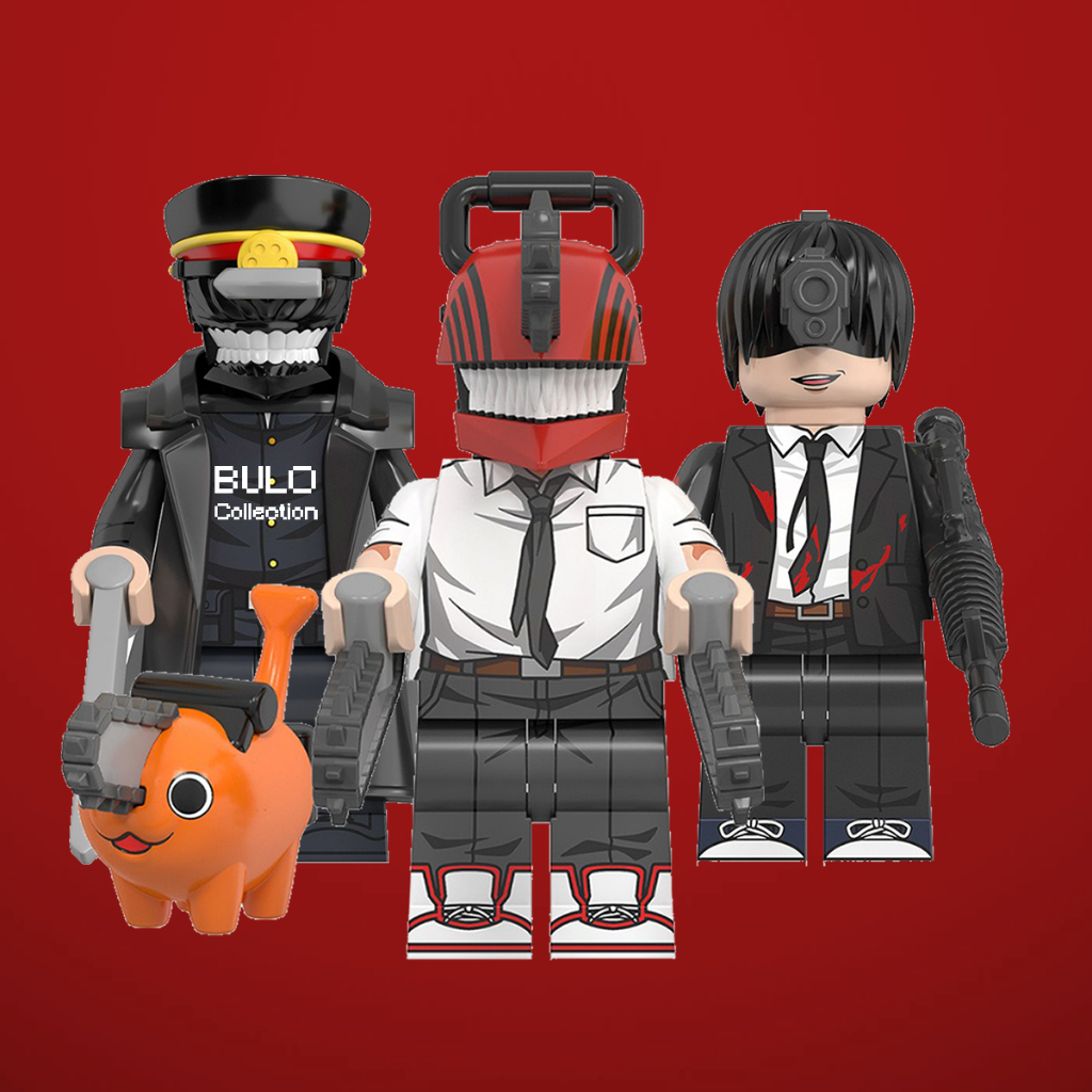 Chainsaw Man Custom Mini Figures Denji Samurai Sword Gun Building ...