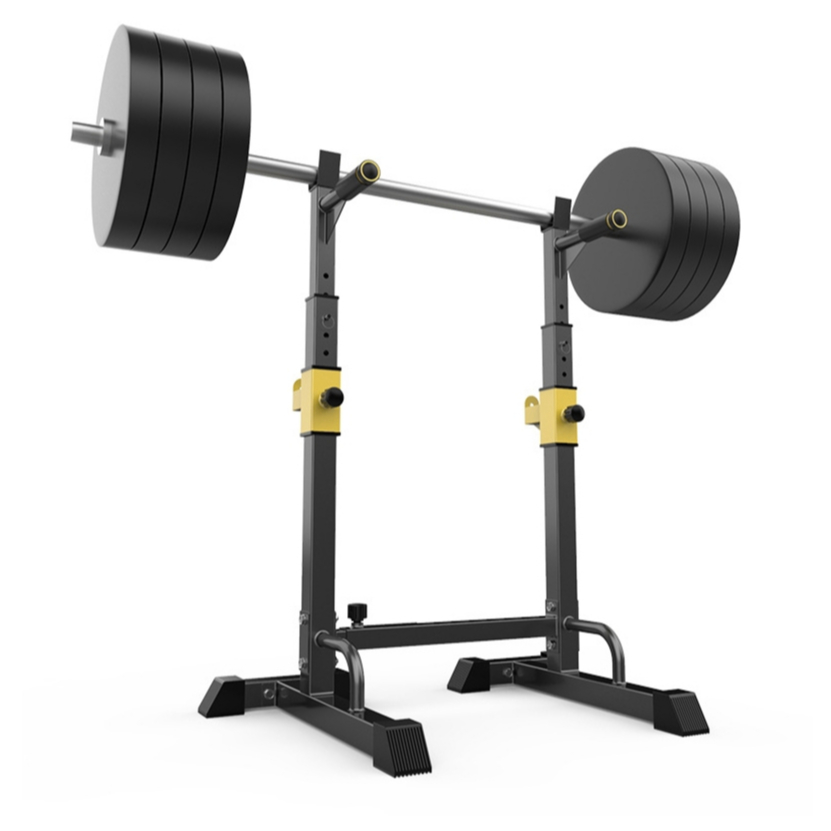 LILIMALL Spot weightlifting rack indoor barbell bench press rack ...