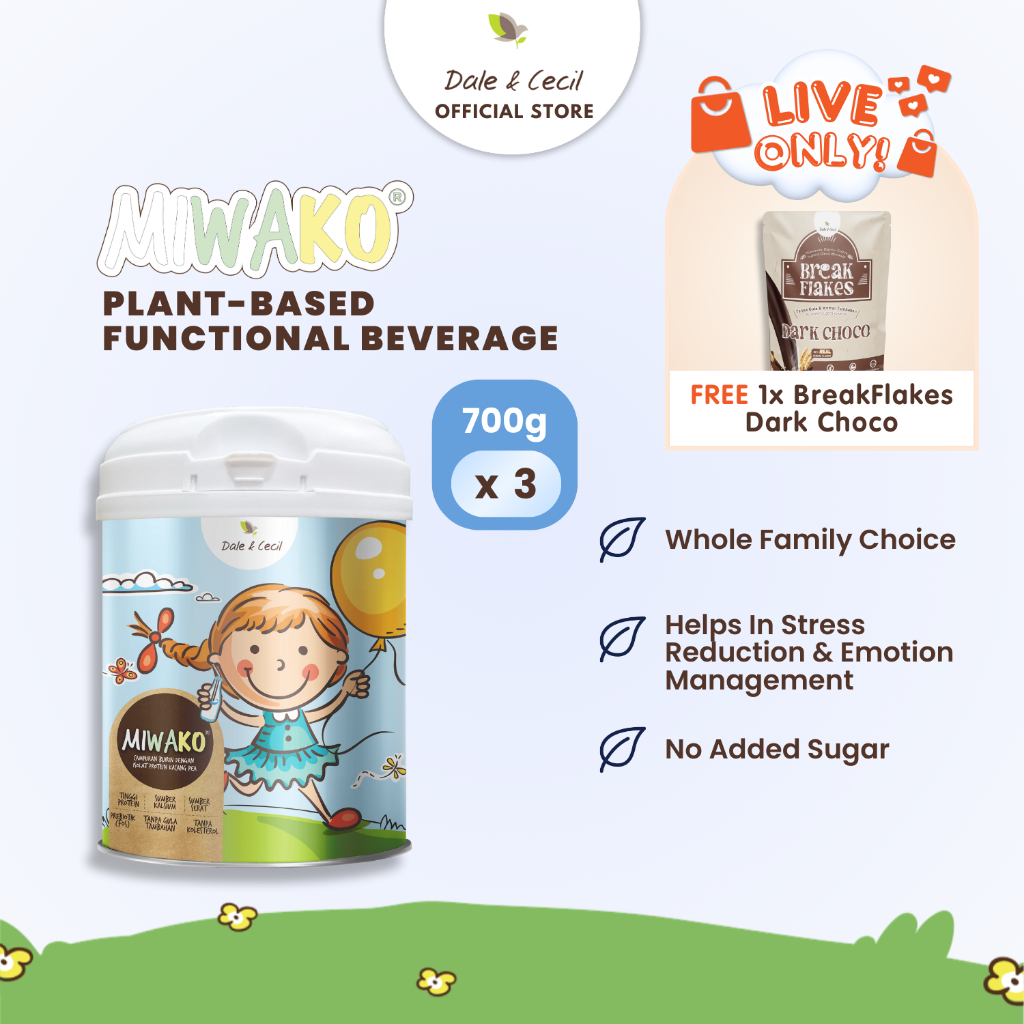 [LIVE EXCLUSIVE] MIWAKO Plant Milk (700g x 3 Canister) + FREE ...