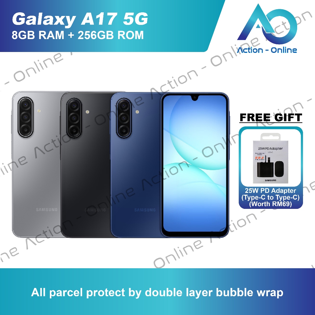 (Ready Stock) Samsung Galaxy A17 5G (8GB RAM + 256GB) - 1 Year Warranty