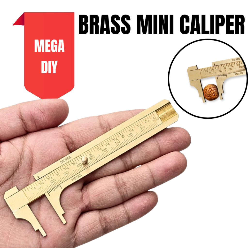 Brass Mini Caliper [100mm / 4 inch ] Mini Brass Scale Sliding Gauge ...