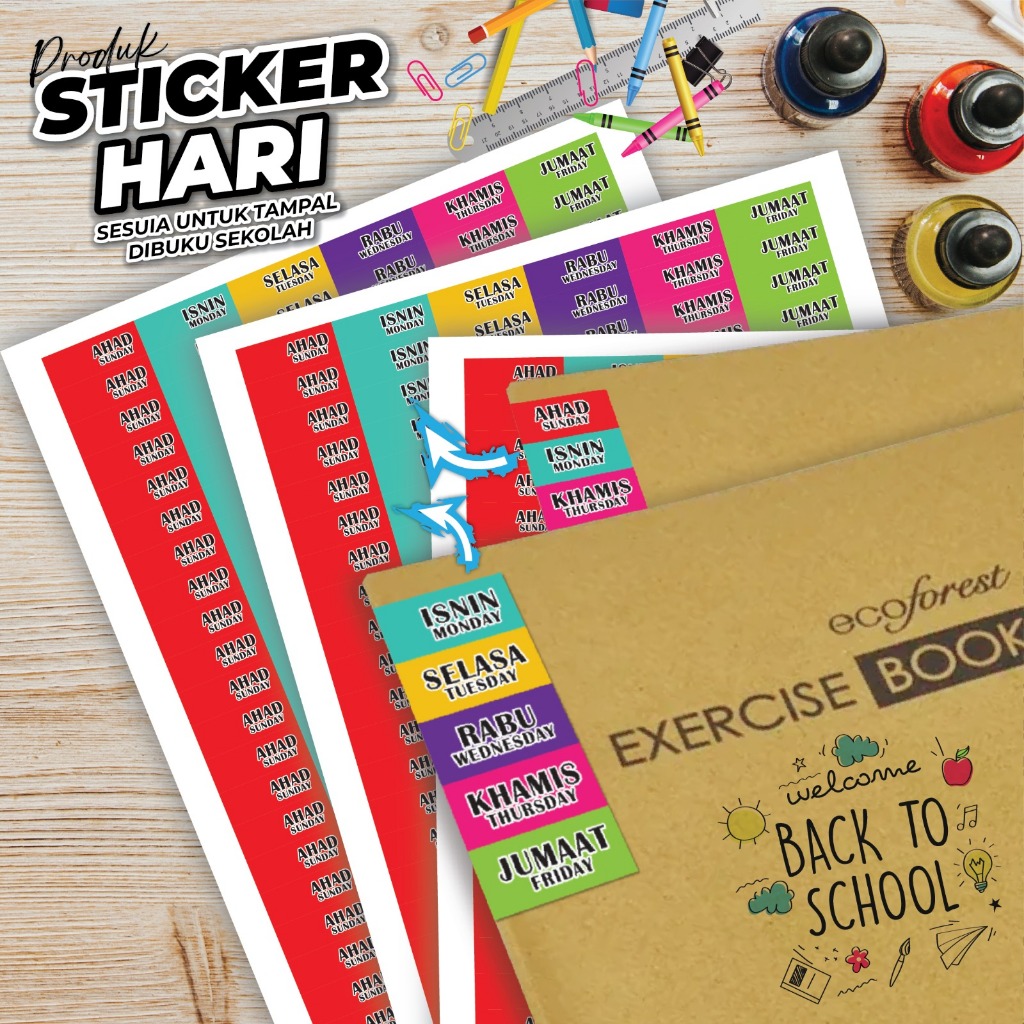 100 pcs Time Table Sticker For Primary School | Shopee Malaysia