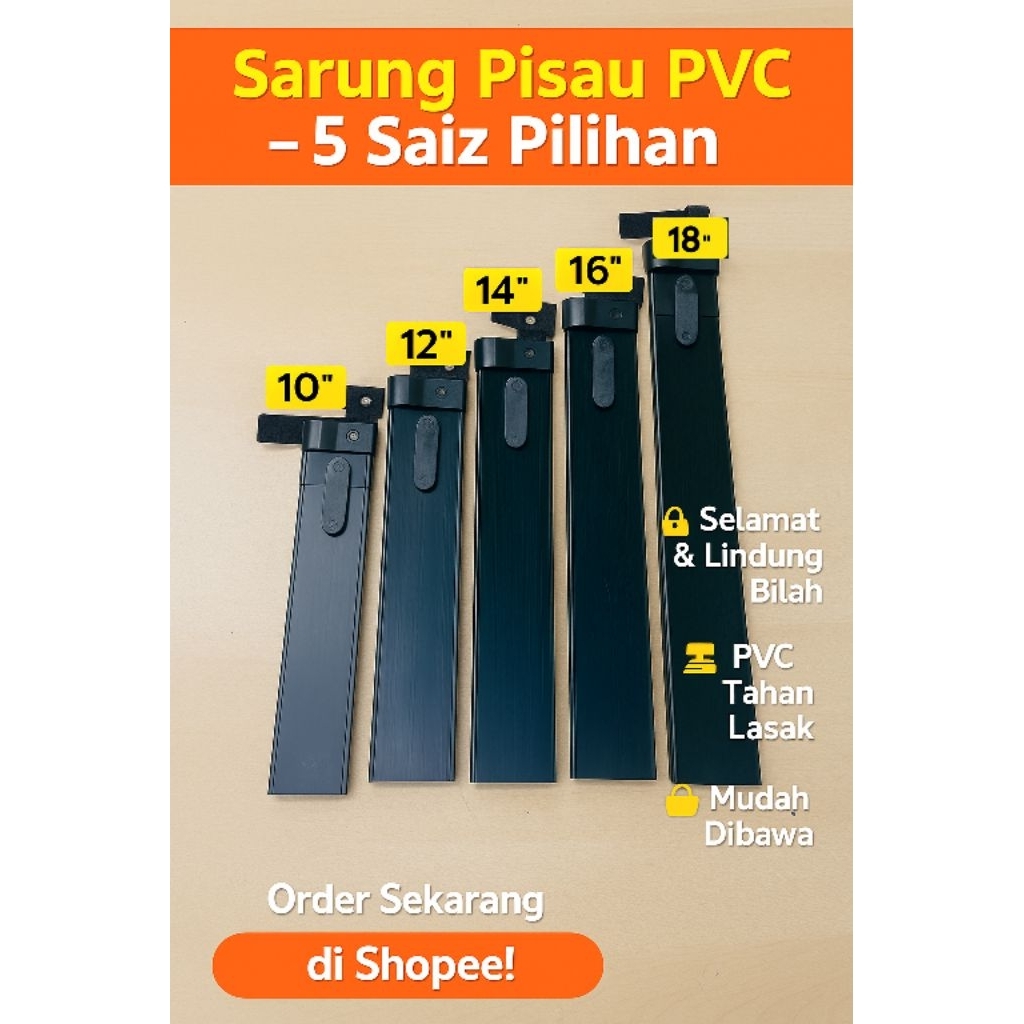 Sarung Pisau PVC Tahan Lasak – Pelindung Bilah Selamat & Mudah Dibawa ...