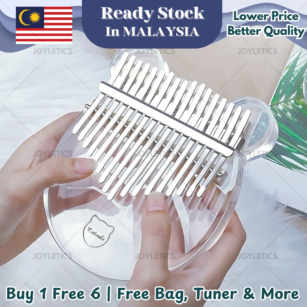 Crystal Clear Kalimba Glass Thumb Piano Music Instrument 17/21 Keys ...