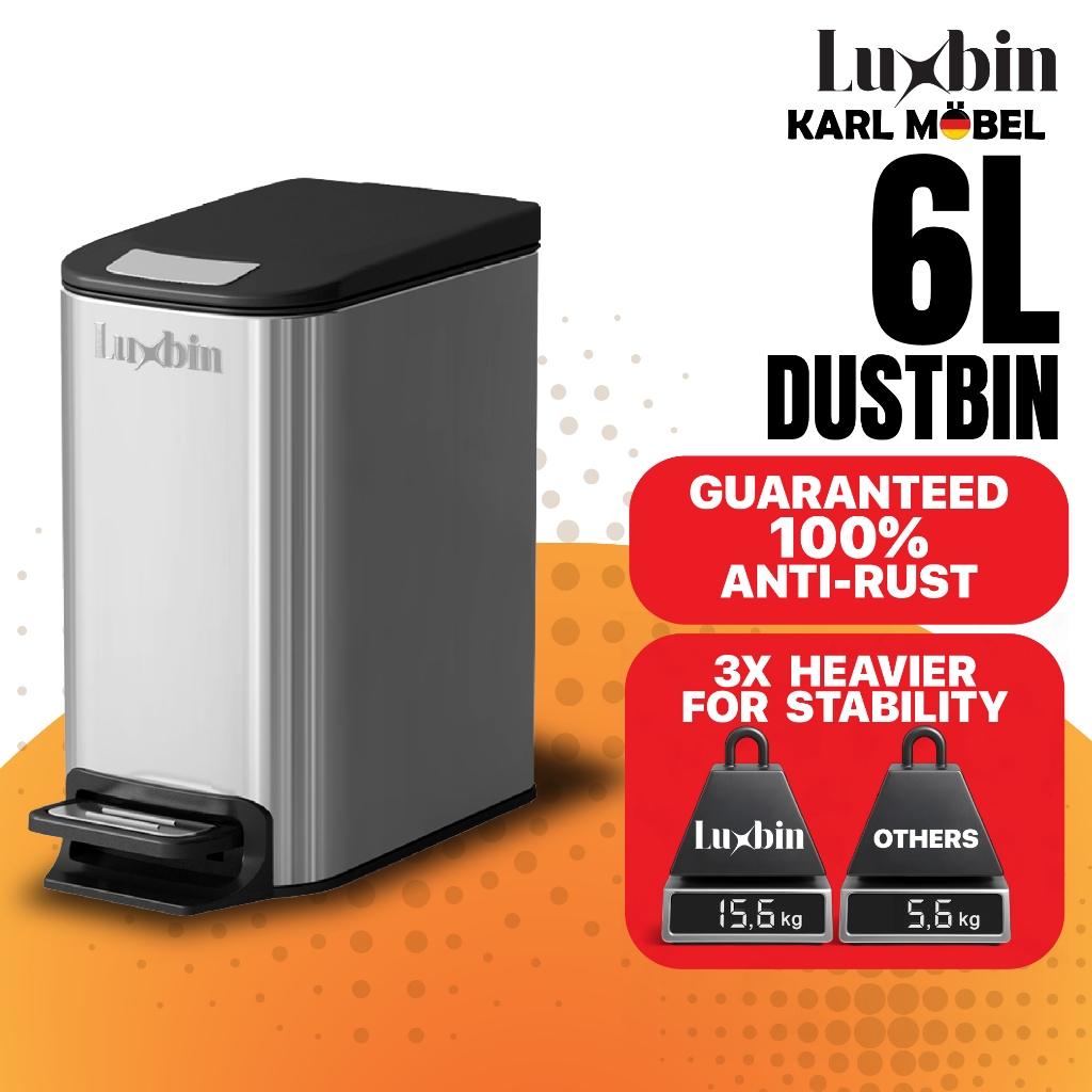 Luxbin™ Tong Sampah Kecil Bertutup Dustbin Kitchen Tong Sampah Dapur ...