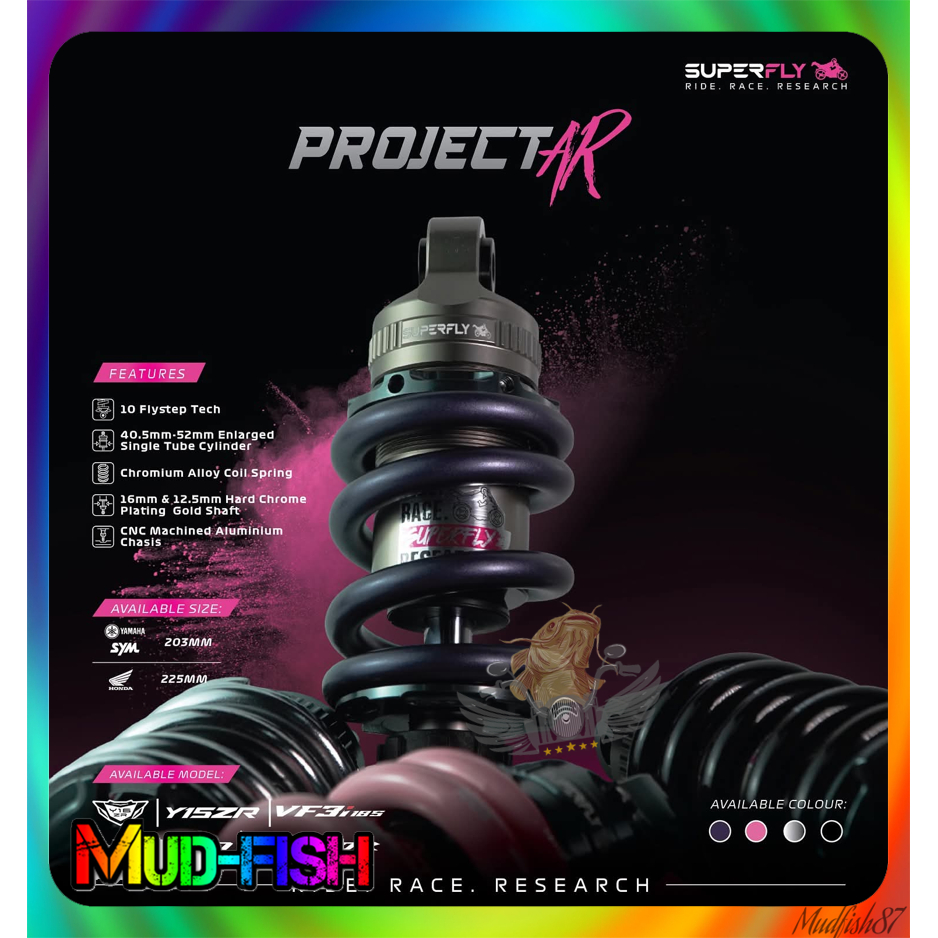 SUPERFLY PROJECT AR MONOSHOCK FOR YAMAHA LC135 Y15ZR Y16ZR VF3i RS150R ...