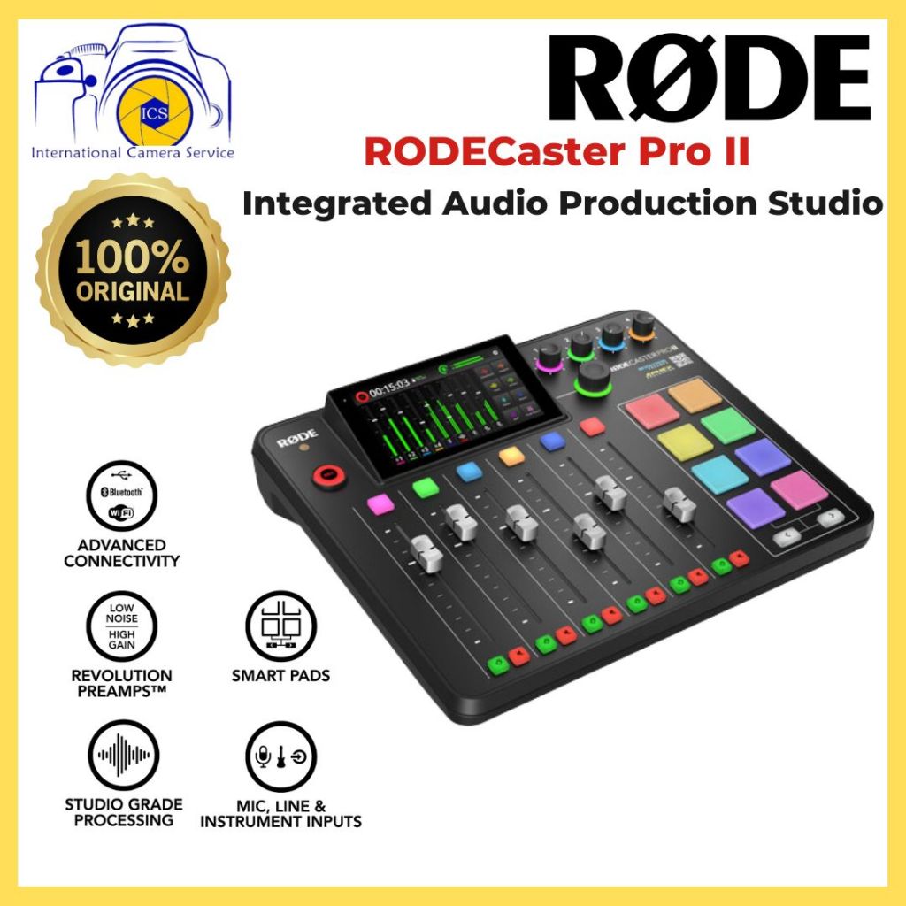 RODE RODECaster Pro II Integrated Audio Production Studio (Black ...