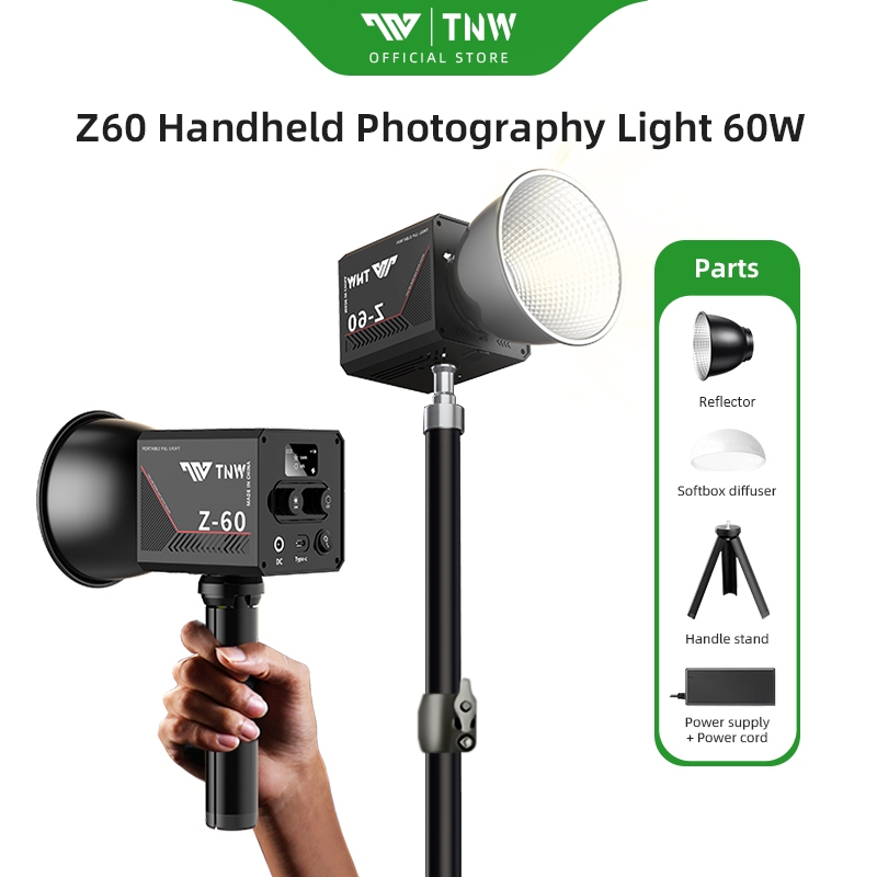 TNW Z60 60W LED Video Light Handheld Photography Fill Light Outdoor ...