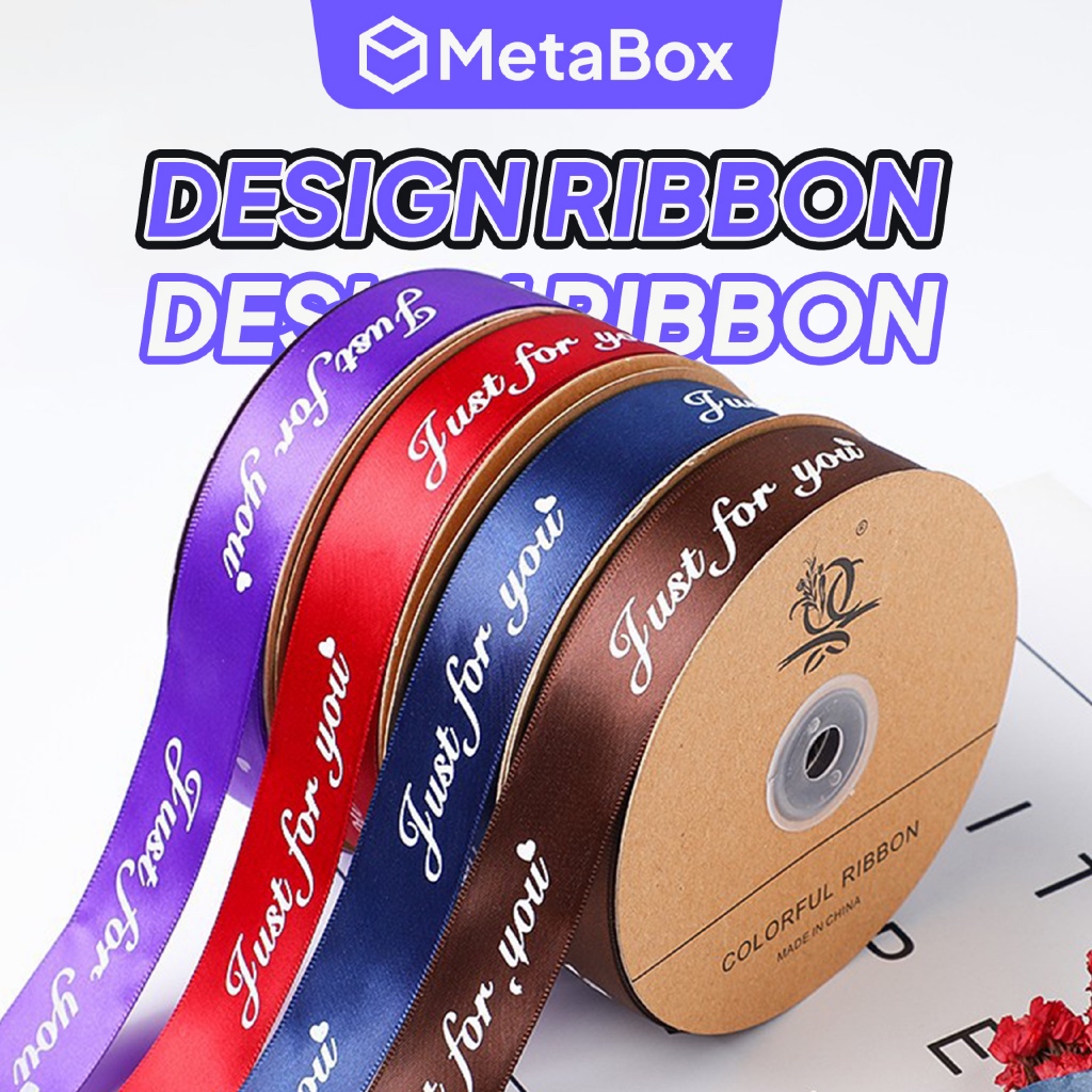25mm Satin Ribbon Wrapping Ribbon Decorative Ribbon Riben Hadiah Reben ...