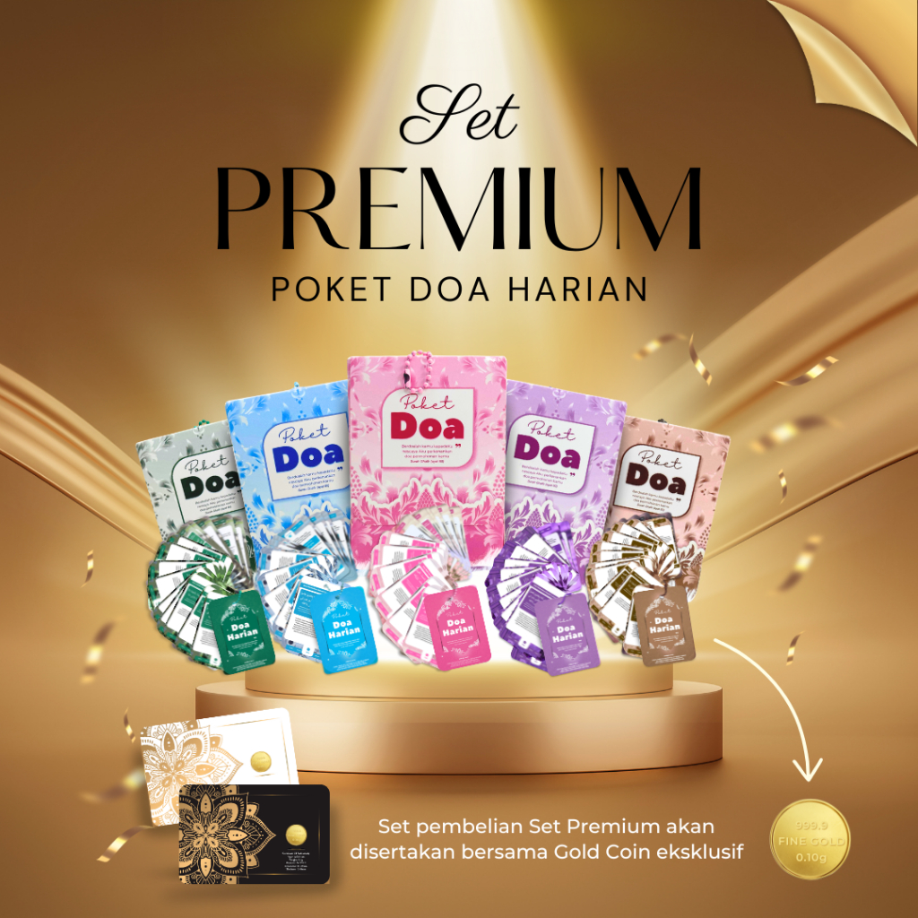 Poket Doa Harian With Gold Bar Coin 0.1G 21 Doa Untuk Memohon Keluasan ...
