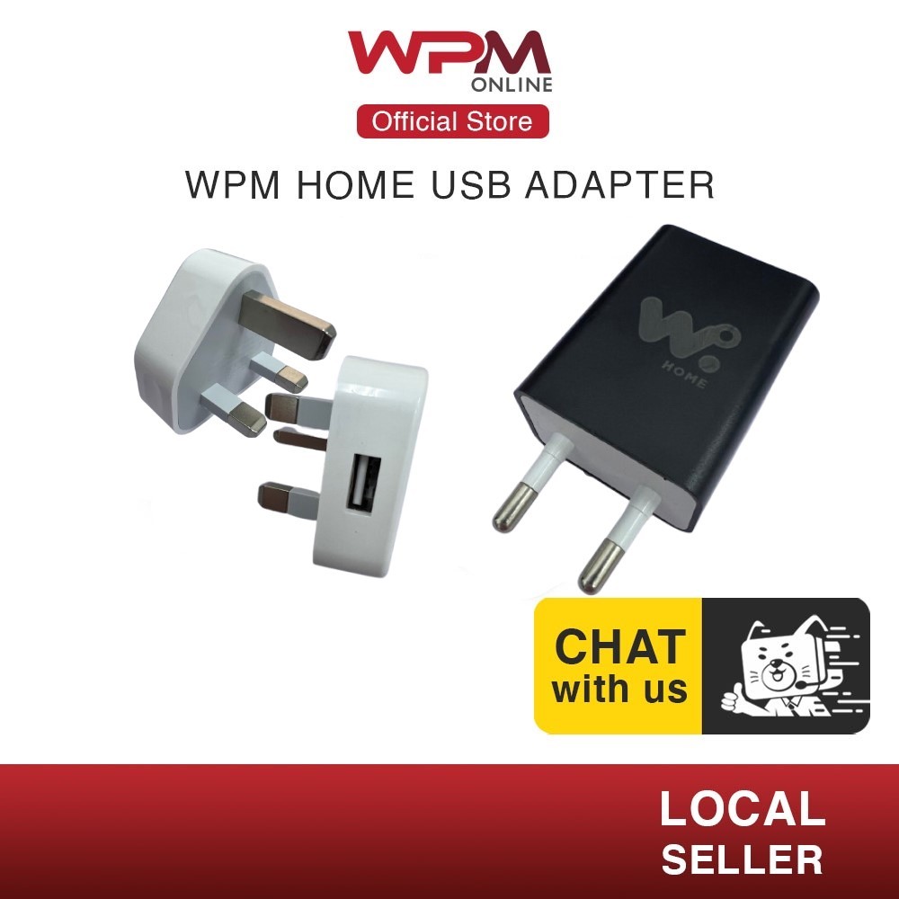 2 Pin 3 Pin USB Adapter UK Plug Universal Power Adapter Charger 1 Port ...