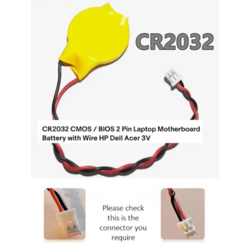 cr2032-cmos-bios-battery-2-pin-laptop-motherboard-with-wire-hp-dell