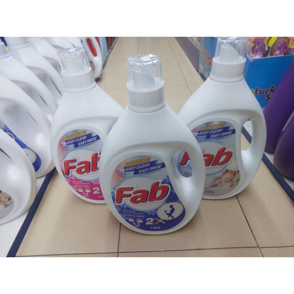 Fab Detergent Liquid 3.2kg Gentle Care | Color Care | Goodbye Musty ...