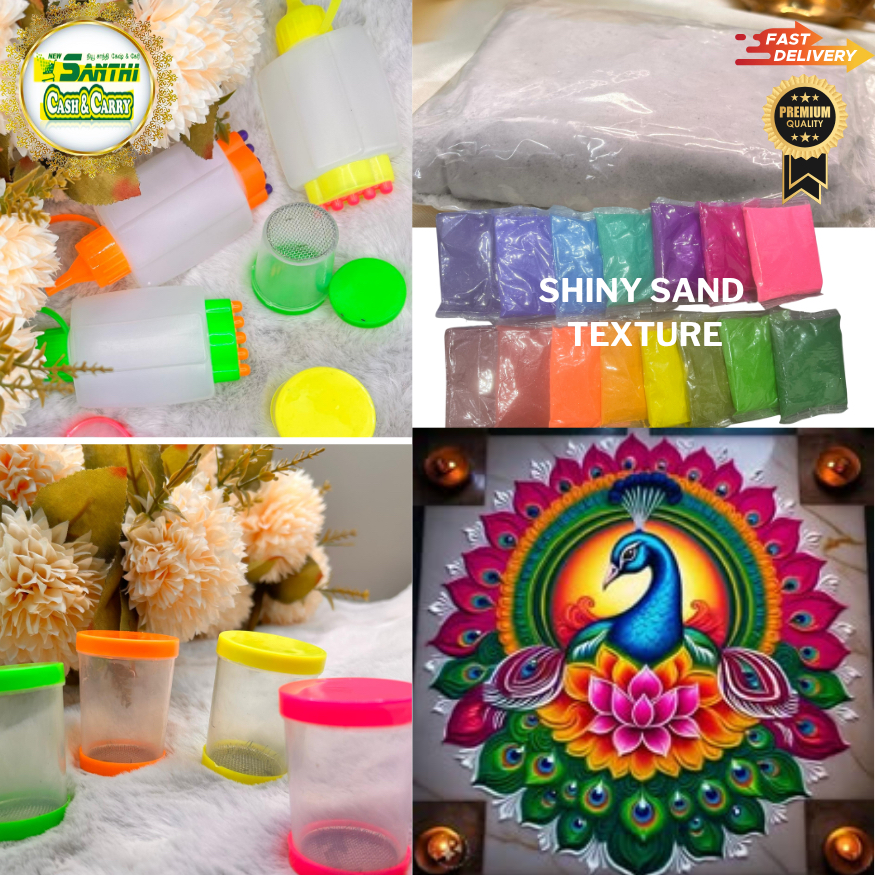 Kolam Rangoli Sand Powder | Rangoli Kolam Shiny Sand | Rangoli Tools ...