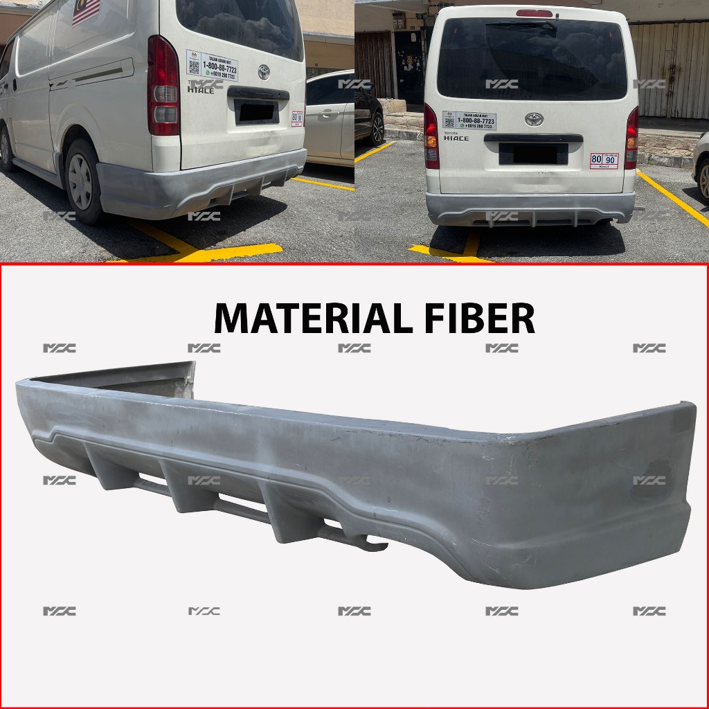 Toyota Hiace KDH200 H200 Rear Back Bumper M Techno Look Bodykit ...