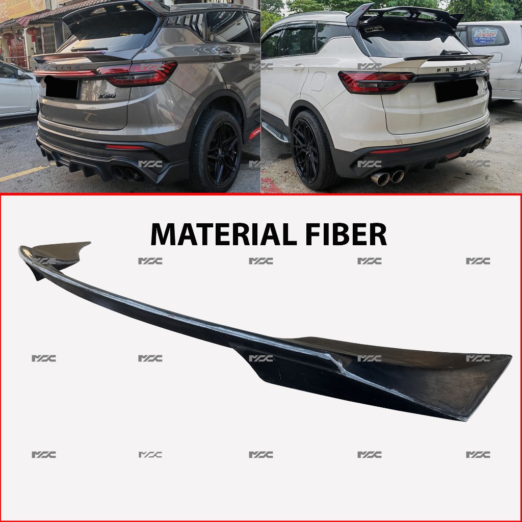 Proton X50 Rear Trunk Mid Center Ducktail V2 Spoiler Wing Bodykit ...